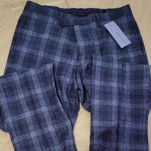 Banana Republic Men's Gray Plaid Pants